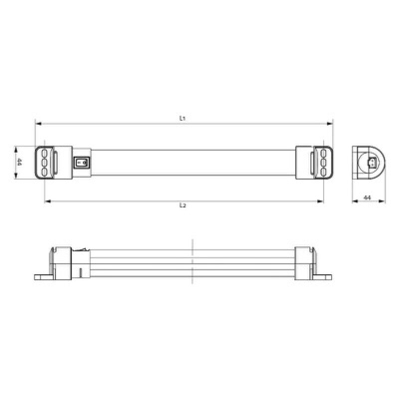 02210.0-30 STEGO LED 022 Varioline LED Enclosure Lamp 600mm Long 100-240VAC PIR Movement Sensor Magnet Fixing